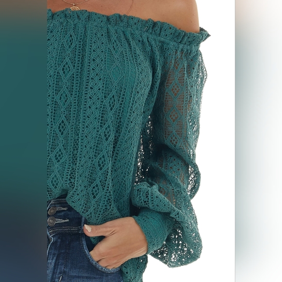 Juniper Woven Frilled Off-Shoulder Top - Picture 3 of 3